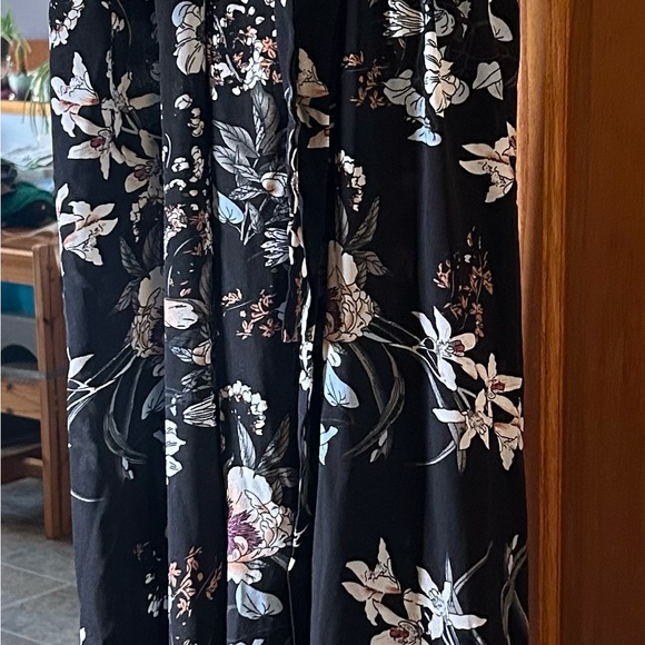 Shein floral floor length Dress with front slit NWOT - Picture 3 of 6